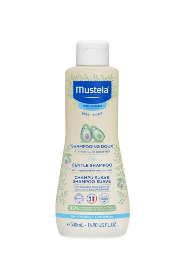 Mustela Gentle Göz Yakmayan Bebek Şampuanı 500 ml ürün görseli 1