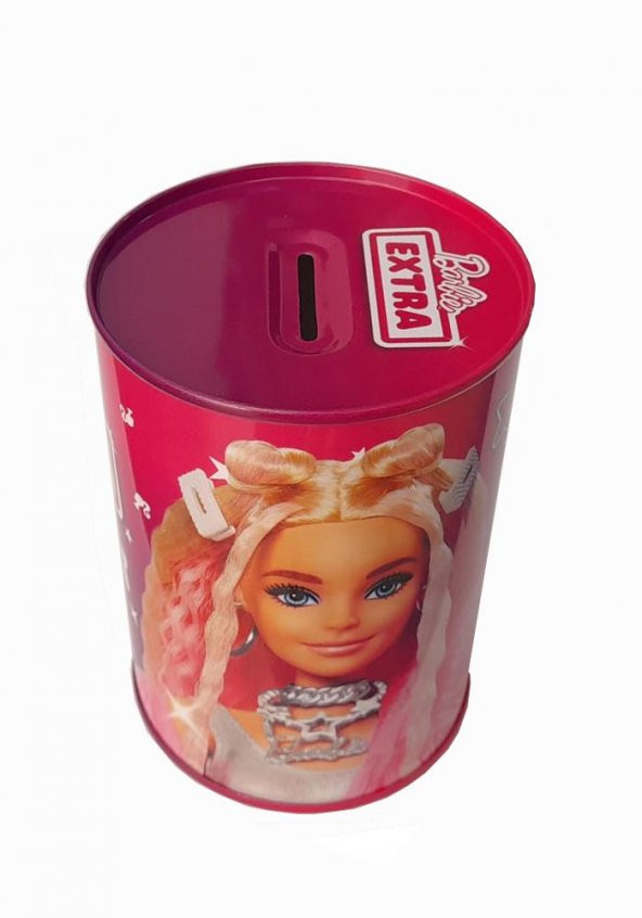 Barbie Metal Kumbara Orta Boy Orjinal Lisanslı 1 Adet Barbi Kumbara Teneke Extra ürün görseli 1