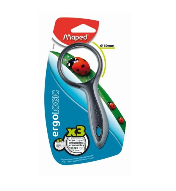 Maped Büyüteç Ergologic x3 50 MM Gri Büyüteç ürün görseli 1