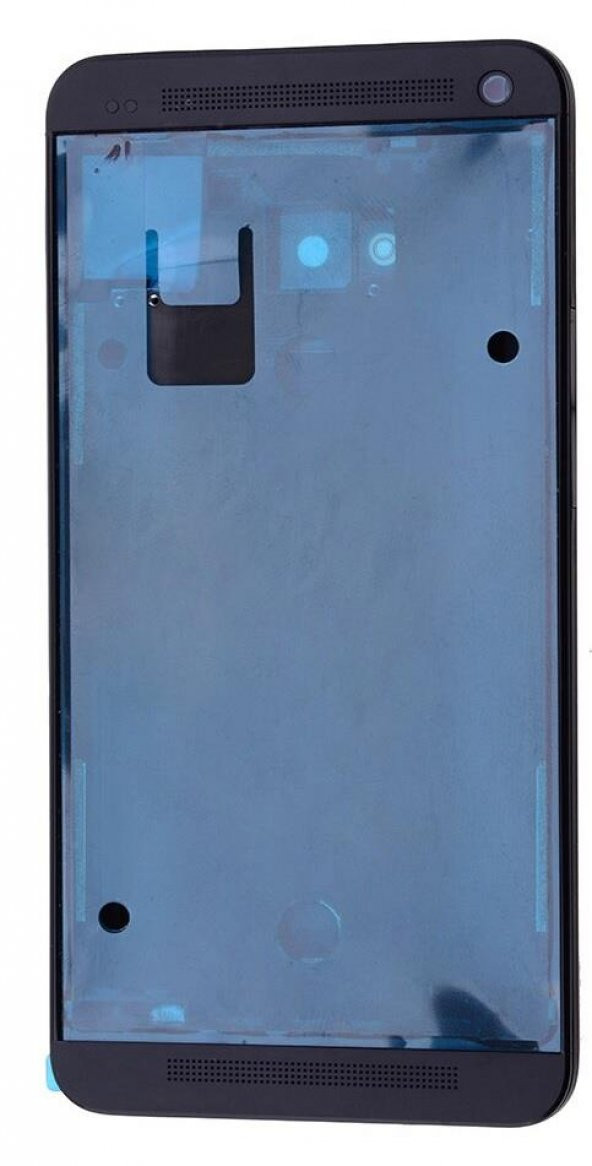 HTC One M7 Orta Kasa Ön Kapak Siyah - Resim 2