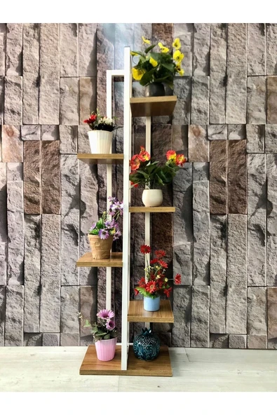 adımshops Beyaz Raflı Saksılık ürün görseli 1