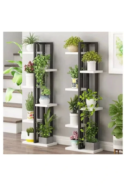 adımshops Çiçeklik,saksılık, 6 Bölmeli Raf ürün görseli 1