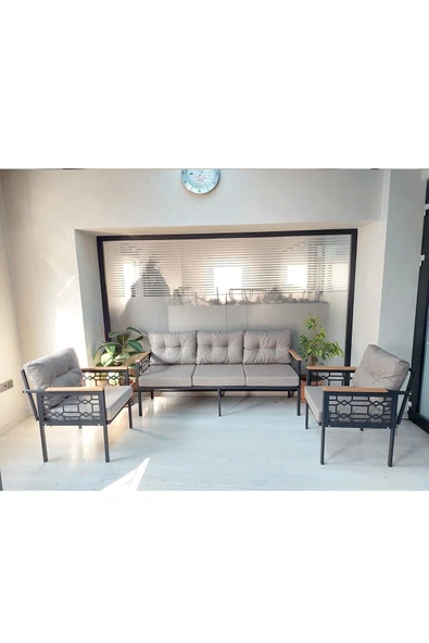 adımshops İnci Balkon-bahçe-kafe Çay Seti Koltuk Oturma Takımı-oturma Grubu Çstakımlazer ürün görseli 1