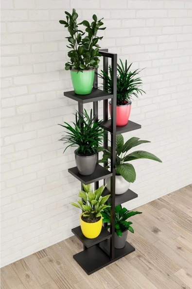 adımshops 6 Raflı,dikey Saksılık,çiçeklik,metal Gövdeli Suntalam ürün görseli 1