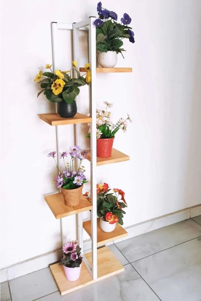 adımshops 6 Raflı,dikey Saksılık,çiçeklik,metal Gövdeli Suntalam ürün görseli 1