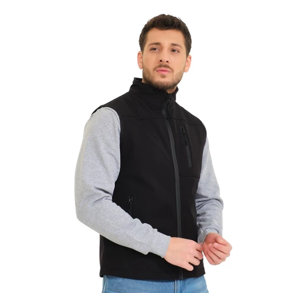 Şensel, Softshell Yelek, Siyah 118E2250 Su İtici,Rüzgar Geçirmez ürün görseli 1