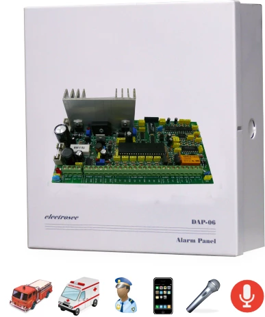 Electrosec DAP-06 Hırsız ve Yangın Alarm Paneli (6 Bölgeli) ürün görseli 1