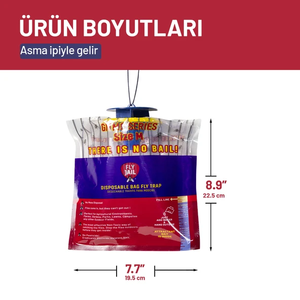 2 Adet Fly Jail - M Karasinek Tuzağı - Resim 6