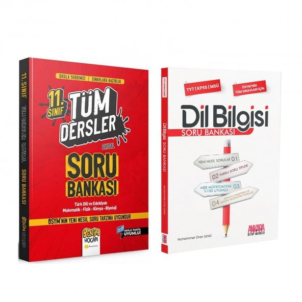 Benim Hocam 11.Sınıf Sayısal ve AKM Dil Bilgisi Soru Bankası Seti 2 Kitap ürün görseli 1
