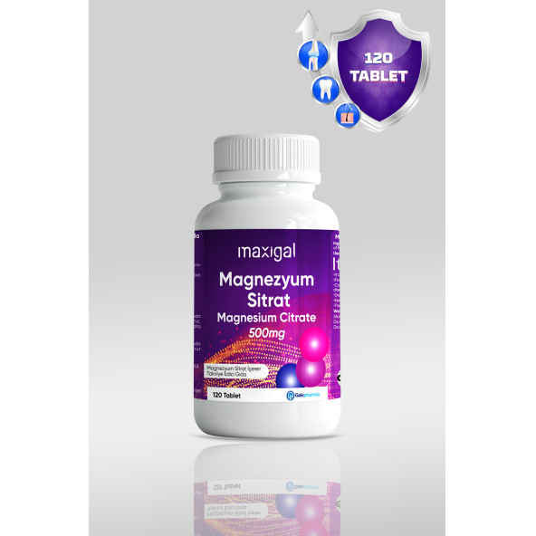 Maxigal Magnezyum Sitrat 120 Tablet ürün görseli 1