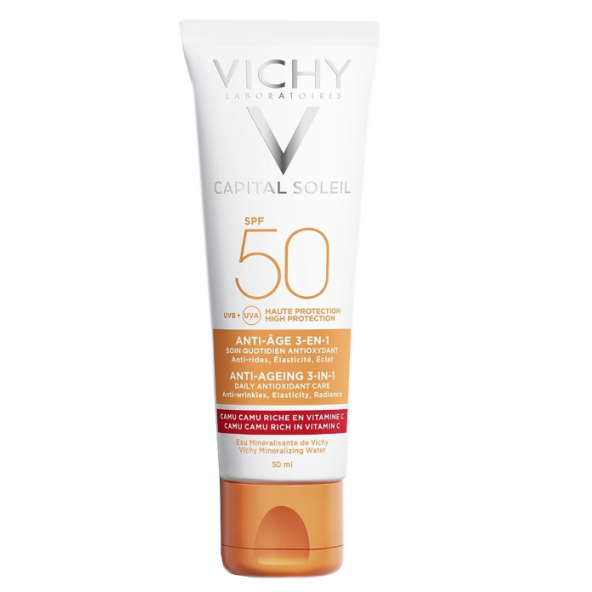 Vichy Capital Ideal Soleil Anti Age 3 in 1 Antioxidant Care Cream SPF50 50 ml ürün görseli 1