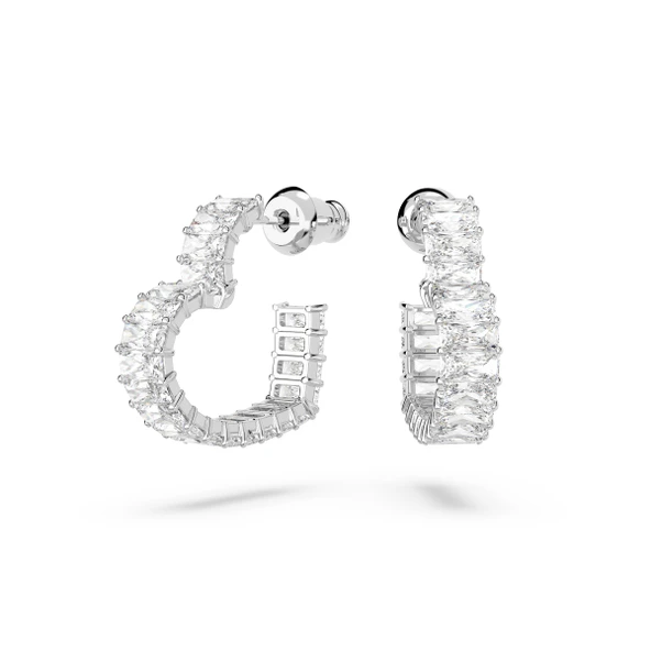 5653170 Swarovski Küpe Matrix:Pe Hoop Hrt S White/Rhs ürün görseli 1