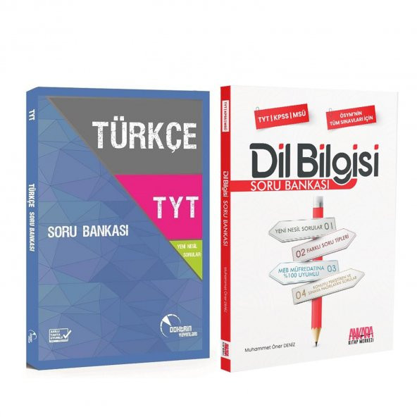 Doktrin TYT Türkçe ve AKM Dil Bilgisi Soru Bankası Seti 2 Kitap ürün görseli 1
