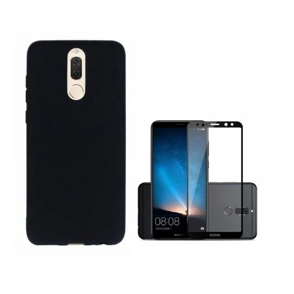 Smcase Huawei Mate 10 Lite İmax Kamera Korumalı Silikon Kılıf  Tam Kapatan Cam ürün görseli 1