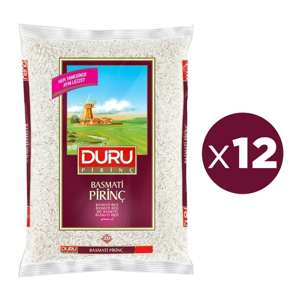 Duru Basmati Pirinç 12 x 1 kg ürün görseli 1
