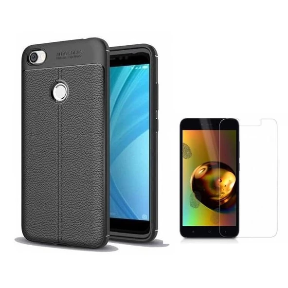 Smcase Xiaomi Redmi Note 5A Prime Deri Dokulu Silikon  Nano Ekran Koruyucu ürün görseli 1