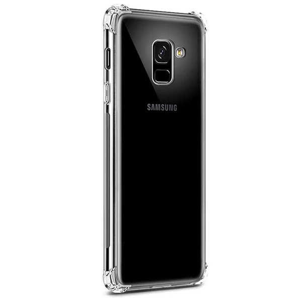 Smcase Samsung Galaxy J4 Darbe Korumalı Silikon Kılıf  Tam Kapatan Cam ürün görseli 1
