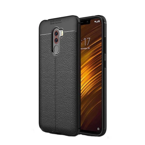 Smcase Xiaomi F1 Deri Dokulu Silikon Kılıf  Cam Ekran Koruyucu ürün görseli 1