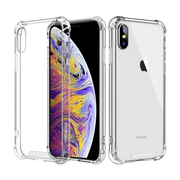 Smcase iPhone XS Max Kılıf (Plus) Armor Darbe Dayanıklı Silikon   Nano Ekran Koruyucu ürün görseli 1