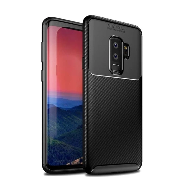 Smcase Samsung Galaxy S9 Plus Kılıf Ultra Soft Negro Karbon Silikon ürün görseli 1