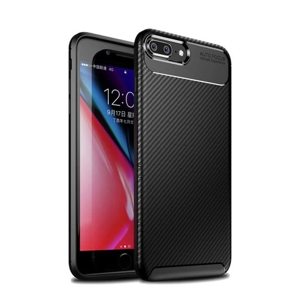 Smcase iPhone 7 Plus Ultra Soft Negro Karbon Silikon Kılıf ürün görseli 1