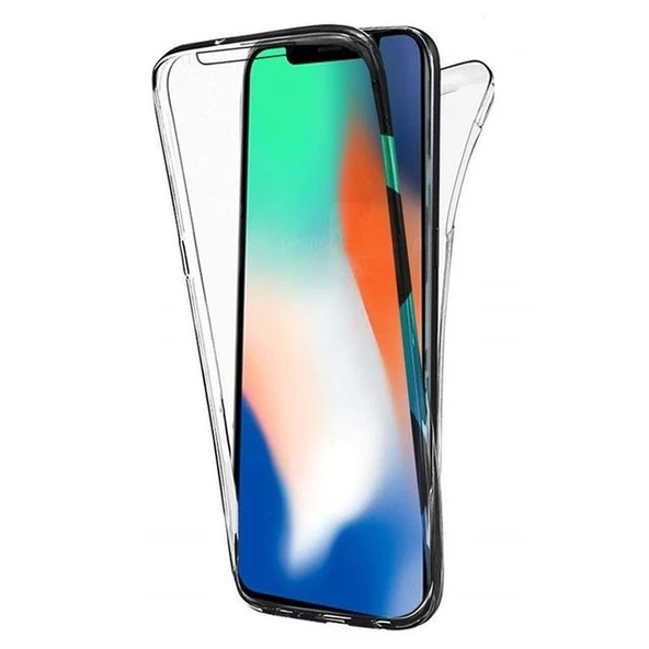 Smcase iPhone X Kılıf 360 Ön Arka Silikon ürün görseli 1