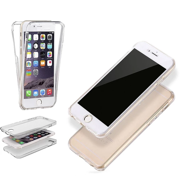Smcase iPhone 8 Plus 360 Ön Arka Silikon Kılıf ürün görseli 1