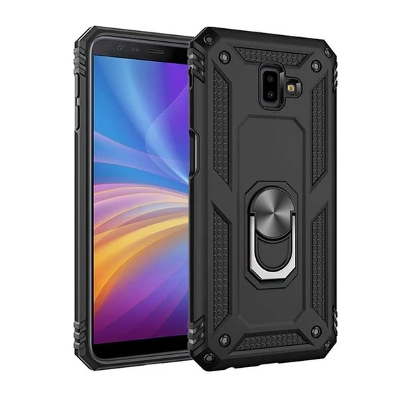 Smcase Samsung Galaxy J4 Plus Vega Yüzüklü Tank Kapak Kılıf  Nano Ekran Koruyucu ürün görseli 1