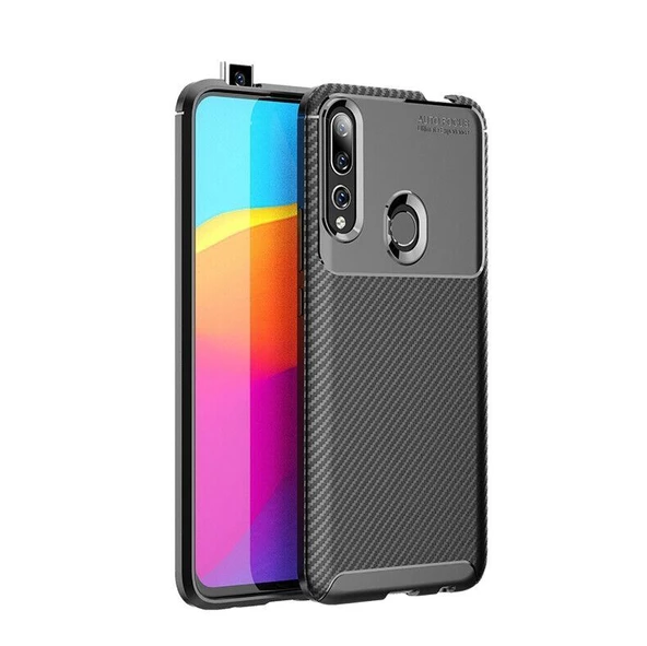 Smcase Huawei Y9 Prime 2019 Kılıf Negro Karbon Desenli Silikon ürün görseli 1