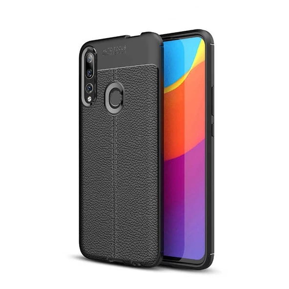Smcase Huawei Y9 Prime 2019 Kılıf Deri Dokulu Silikon ürün görseli 1
