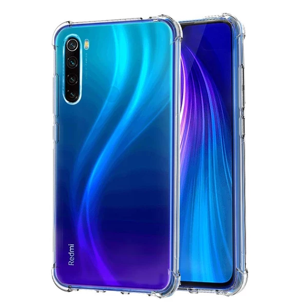 Smcase Xiaomi Redmi Note 8 Kılıf Darbe Korumalı Silikon  Tam Kapatan Cam ürün görseli 1