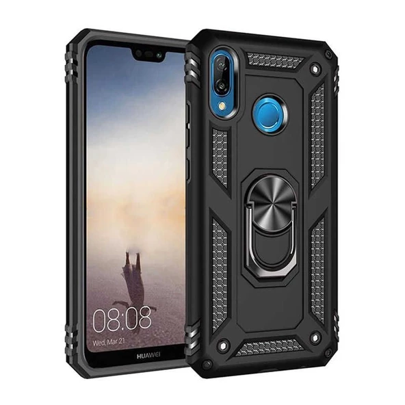 Smcase Huawei P20 Lite Vega Yüzüklü Tank Kapak Kılıf ürün görseli 1