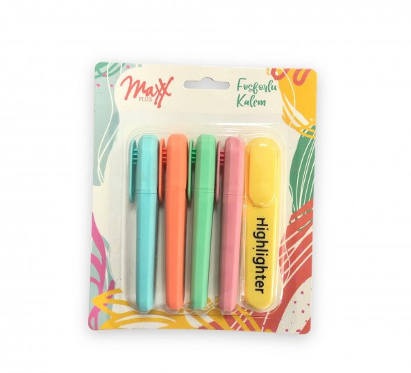 Maxx Pastel Fosforlu İşaretleme Kalemi 5 Renk ürün görseli 1