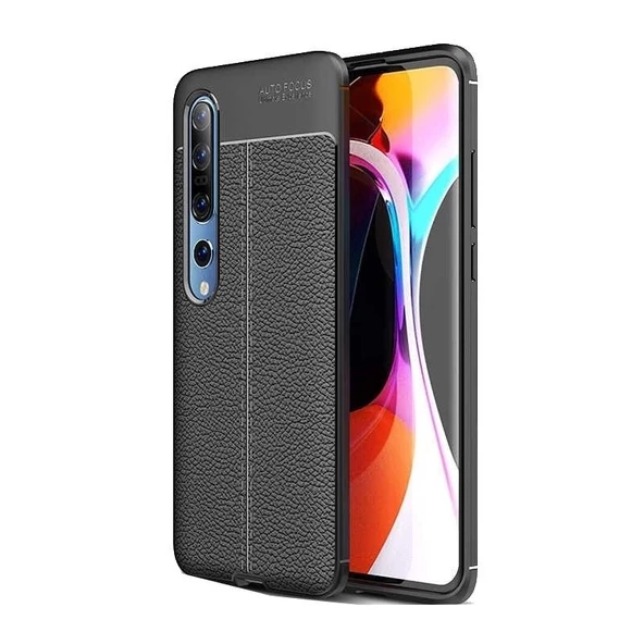 Smcase Xiaomi Mi 10 Pro Kılıf Deri Dokulu Silikon ürün görseli 1