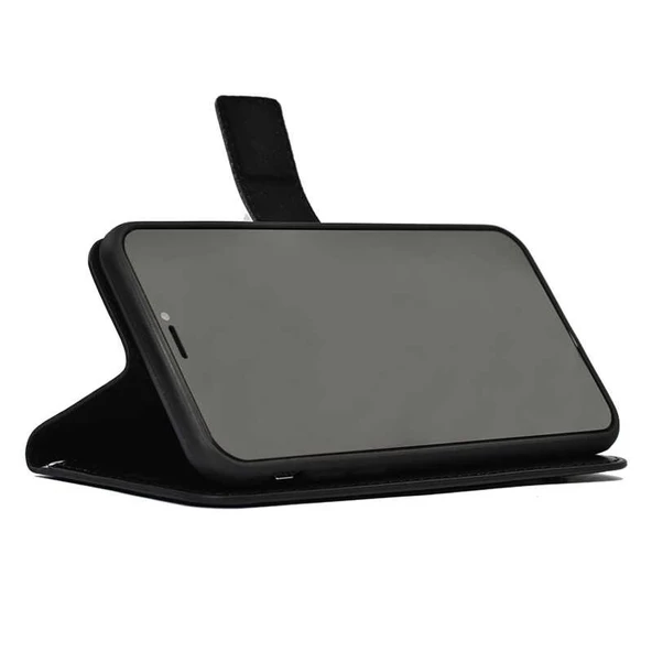 Smcase iPhone 11 Kılıf Delüxe Standlı Cüzdan - Resim 7