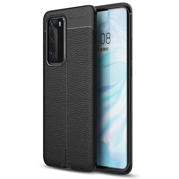 Smcase Huawei P40 Kılıf Deri Dokulu Silikon ürün görseli 1
