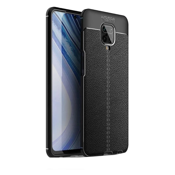 Smcase Xiaomi Redmi Note 9S Kılıf Deri Dokulu Silikon ürün görseli 1