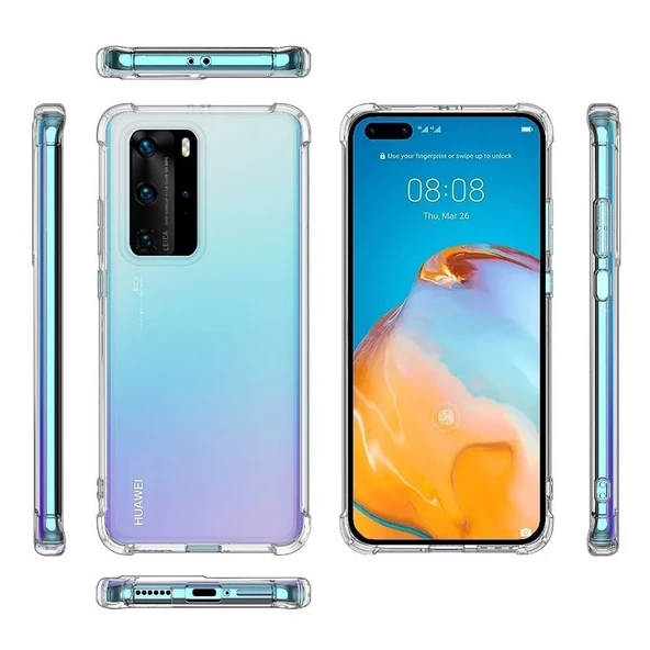 Smcase Huawei P40 Kılıf Darbe Korumalı Silikon - Resim 2