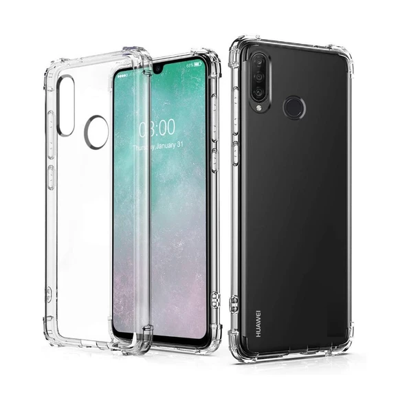Smcase Huawei P40 Lite E Kılıf Darbe Korumalı Silikon - Resim 3