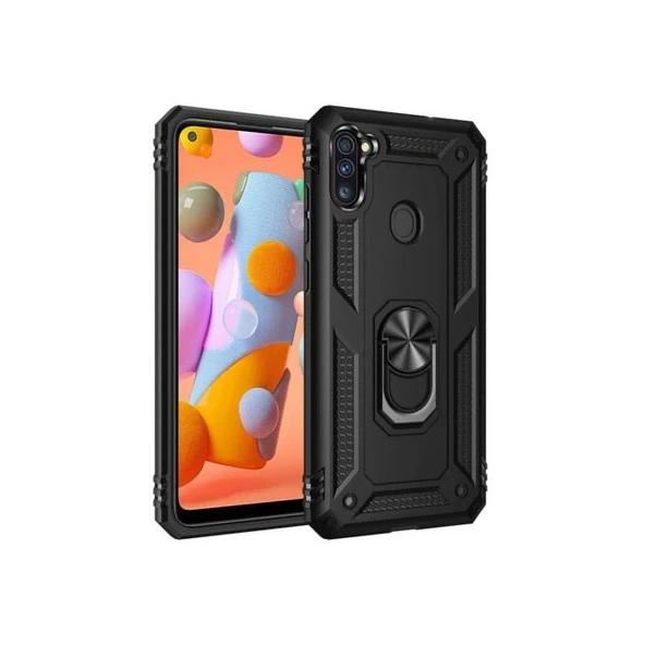 Smcase Samsung Galaxy M11 Kılıf Vega Yüzüklü Tank Kapak ürün görseli 1