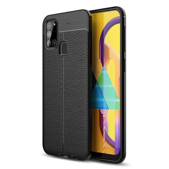 Smcase Samsung Galaxy A21S Kılıf Deri Dokulu Silikon ürün görseli 1