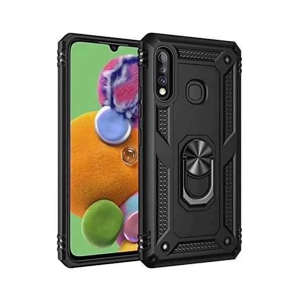 Smcase Huawei P40 Lite E Kılıf Vega Yüzüklü Tank Kapak ürün görseli 1
