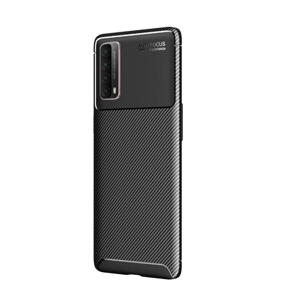 Smcase Huawei P Smart 2021 Kılıf Negro Karbon Silikon  Nano Ekran Koruyucu ürün görseli 1