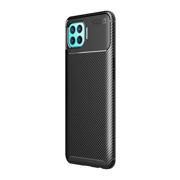Smcase Oppo A73 Kılıf Negro Karbon Silikon  Nano Ekran Koruyucu ürün görseli 1
