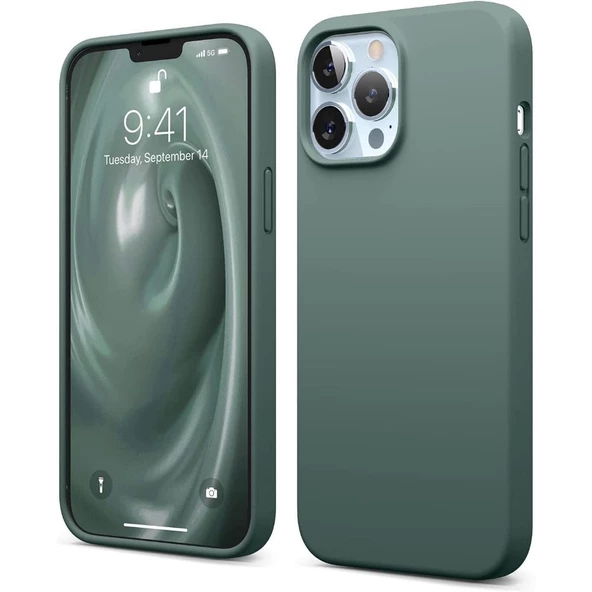 Smcase iPhone 13 Pro Max Kılıf Silk Liquid Lansman Silikon - Resim 5