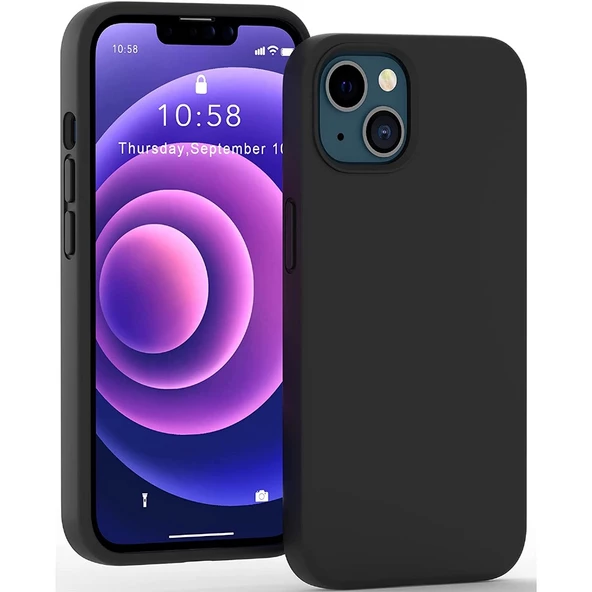 Smcase iPhone 13 Mini Kılıf Liquid Lansman Mara Silikon - Resim 6
