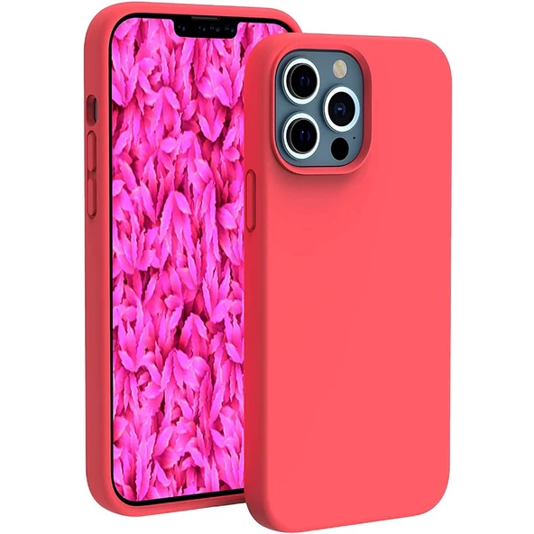 Smcase iPhone 13 Pro Kılıf Liquid Lansman Mara Silikon - Resim 7