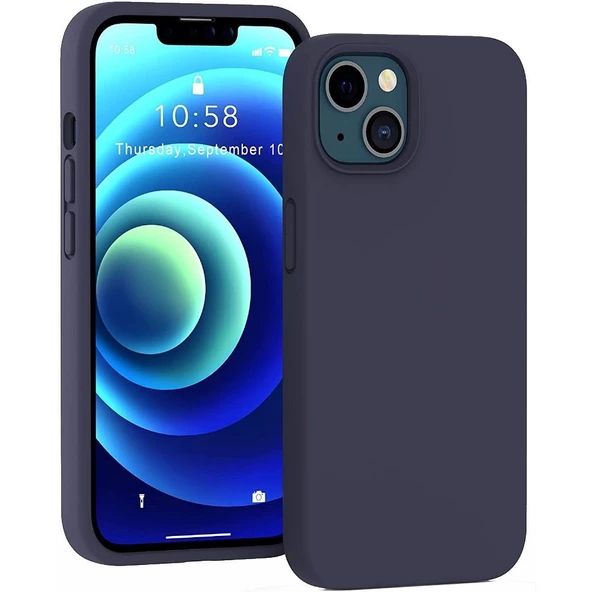 Smcase iPhone 13 Mini Kılıf Liquid Lansman Mara Silikon - Resim 2