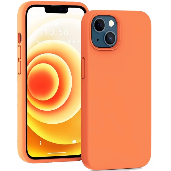 Smcase iPhone 13 Mini Kılıf Liquid Lansman Mara Silikon - Resim 5