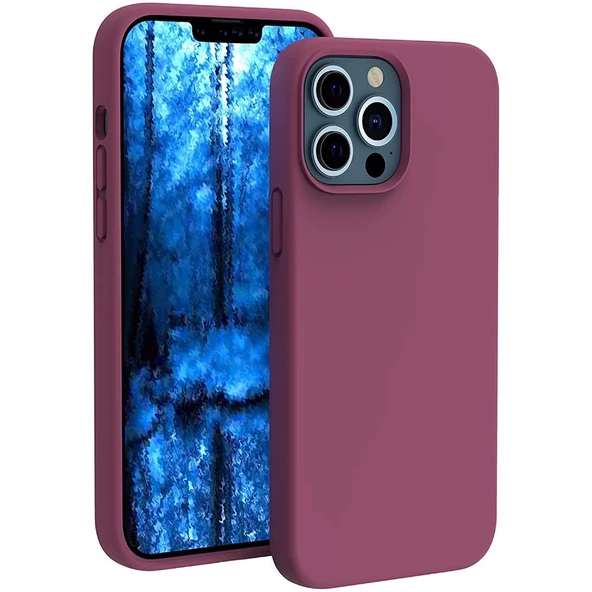 Smcase iPhone 13 Pro Kılıf Liquid Lansman Mara Silikon - Resim 3